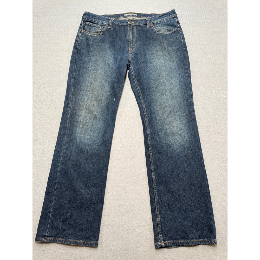 Denver Hayes Jeans Men's 38x32 Blue Denim Medium Wash Straight Leg Relaxed Fit